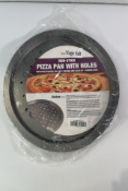 Twenty nine packs of two Magic Salt Non-Stick Pizza Pans with holes - 35 x 2cm (approximately).