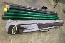 Pole Fishing Rods with carry case, has ripped handle; to include Maver Medusa 13M/14.5M. (XM1300 / X