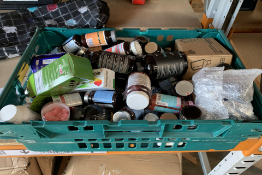 A Crate Of Assorted Health/Food/Fitness Supplements and related (Crate not Included).