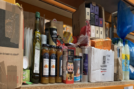 A large quantity of food, drink and related items. Please Note: All items have expired 'Best Before