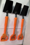Three CID Insulated Cable Laying Shovels, Orange, BS 8020 SHOX. As New with Tags, Slight Marks.