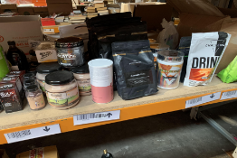 A quantity of Health and Fitness Supplements.