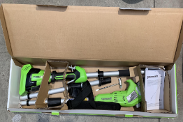 Greenworks Cordless Pole Saw, G40PSF, 20cm Bar Length, 8m/s Chain Speed, Pole Reach Without 40V Batt