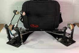 Power Shifter Eliminator Pearl Drum Pedals P-2002 with Carry Case. Pre-owned.