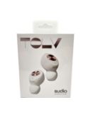 Five as new Sudio TOLV Wireless Bluetooth Earbuds in White (Boxes sealed).