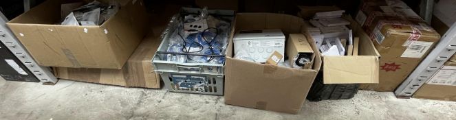 Assorted new and pre-owned IT and electrical items (All items sold as seen. Crates not included).