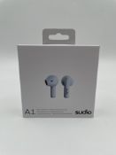 Five as new Sudio A1 Wireless Bluetooth Earbuds in Blue (EAN: 7350071380680) (Box sealed).