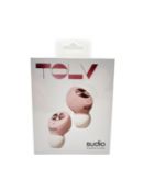 Five as new Sudio TOLV Wireless Bluetooth Earbuds in Pink (Boxes sealed).