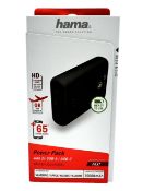 Five as new Hama Supreme 10HD 10000 mAh Powerbanks in Black (Boxes sealed).