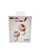 Five as new Sudio TOLV Wireless Bluetooth Earbuds in Pink (Boxes sealed).