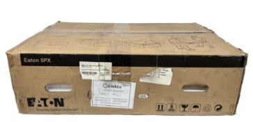 As new Eaton 5PX 2200i RT2U G2 UPS (P/N: 5PX2200IRT2UG2) (Box opened, some damage to box).