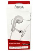 Ten as new Hama Advance Wired Stereo Earphones in White (Packaging sealed).
