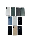 Assorted Apple iPhones (All handsets iCloud account clear, various conditions. Sold as seen).