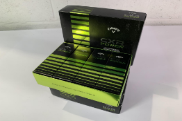 Three packs of twelve Callaway CXR Power Golf Balls (3x12). Boxed.