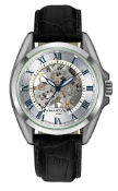 An as new Martyn Line 3903 Modena White Automatic Watch with Leather Strap (Stock Image).