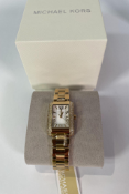 Michael Kors Mini Emery Pave Gold Tone Watch (MK4640).