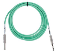 Eight Fender Original 10ft (3M) Straight/Straight Instrument Cables - Surf Green.