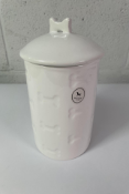 Six Park Life Designs Manor White Treat Jars - Bone Design - 42oz.