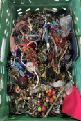 A Crate of Pre-owned/As New Assorted Costume Jewellery to include Necklaces, Bangles/Bracelets, Ring