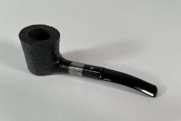 Ashton Ebony XXX with Silver Band Tobacco Pipe.