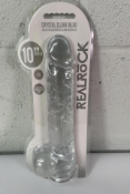 Three RealRock Crystal Clear Realistic Dildos with Balls REA 130TRA (10