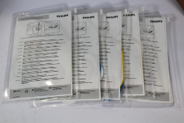 Five Philips Replacement Adult Training Pads (REF: M5093A). As New.
