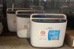 Three Philips Respironics Portable Oxygen Concentrators. Pre-owned and Untested. Viewing is advised.