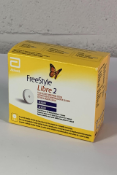 An Abbott Freestyle Libre Sensor 2 Glucose Monitoring Sensors, Yellow/White (EXP: 2025-03-31). As Ne