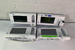 Four Welch Allyn Connex Spot Monitors (3x (01)00732094196634, 1x(01)00732094196627). Pre-owned and u