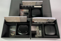 Three boxes of Oticon Hearing Aids; 2x More 3 Minirite T (REF: (240) 230284), 1x Intent 3 Minirite