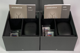 Two boxes of Oticon Intent 3 Minirite Hearing Aids (REF: 269601). As New (1x single, 1x pair).