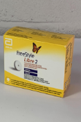 An Abbott Freestyle Libre Sensor 2 Glucose Monitoring Sensors, Yellow/White (EXP: 2025-03-31). As Ne