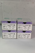 Four packs of Novosyn 2/0 70cm (28