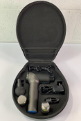 Snode Vibration Massage Device, Six Attachments, Charger. Comes in branded case. Item has some wear