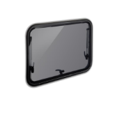 Dometic S7P Top-Hung Hinged Wall Window for Curved Outlines - 750 x 465 (stock image).