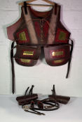 Handmade Leather Roman Suit with Wrist Guards. Pre-owned.
