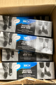A box of Birch Luxury shoe trees (15 items).