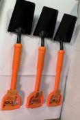 Three CID Insulated Cable Laying Shovels, Orange, BS 8020 SHOX. As New with Tags, Slight Marks.