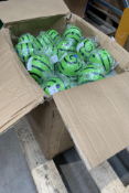 Large box of Green Spiral Design Pet Sound Toy Balls, For Medium/Large Dogs. Sealed As New.
