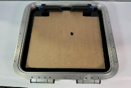 GEKO DeckHatch-Smoke. Acrylic 10mm, Cut-Out Size L × W 500mm × 500mm, Radius 55mm, In Box (P/N 80213