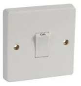 One Hundred and Eighty 1 Gang 20A DP Control Switch 4015 - White - As New (Stock image).