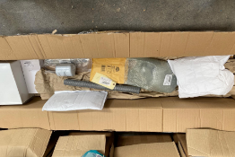 A quantity of Aston Martin parts to include Oli Filter, Clips, Screws, Sensors and Gas Strut (RRP £1