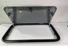 Dometic S7P Top-Hung Hinged Wall Window for Curved Outlines - 750 x 465 (closes slightly off-line).