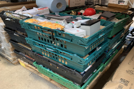 Pallet Of Miscellaneous Items To Include Electrical, Homeware And Plumbing (Trays Not Included).