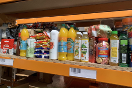 A quantity of Assorted Food Items to include Confectionery, Drinks and Related (one shelf).