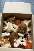 A box of Keen Plush toys (40 toys).