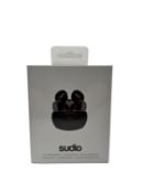 Seventeen as new Sudio TOLV r Wireless Bluetooth Earbuds in Black (EAN: 7350071383544) (box sealed).