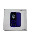 As new Nokia 105 4th Edition TA-1203 in Black (Box open).