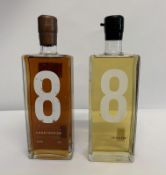 One 8 River Spiced Rum Original 700ml and One 8 River Spiced Rum Chocolate Orange 700ml.
