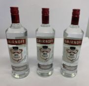 Three Smirnoff No21 Vodka's 3 x 1ltr.